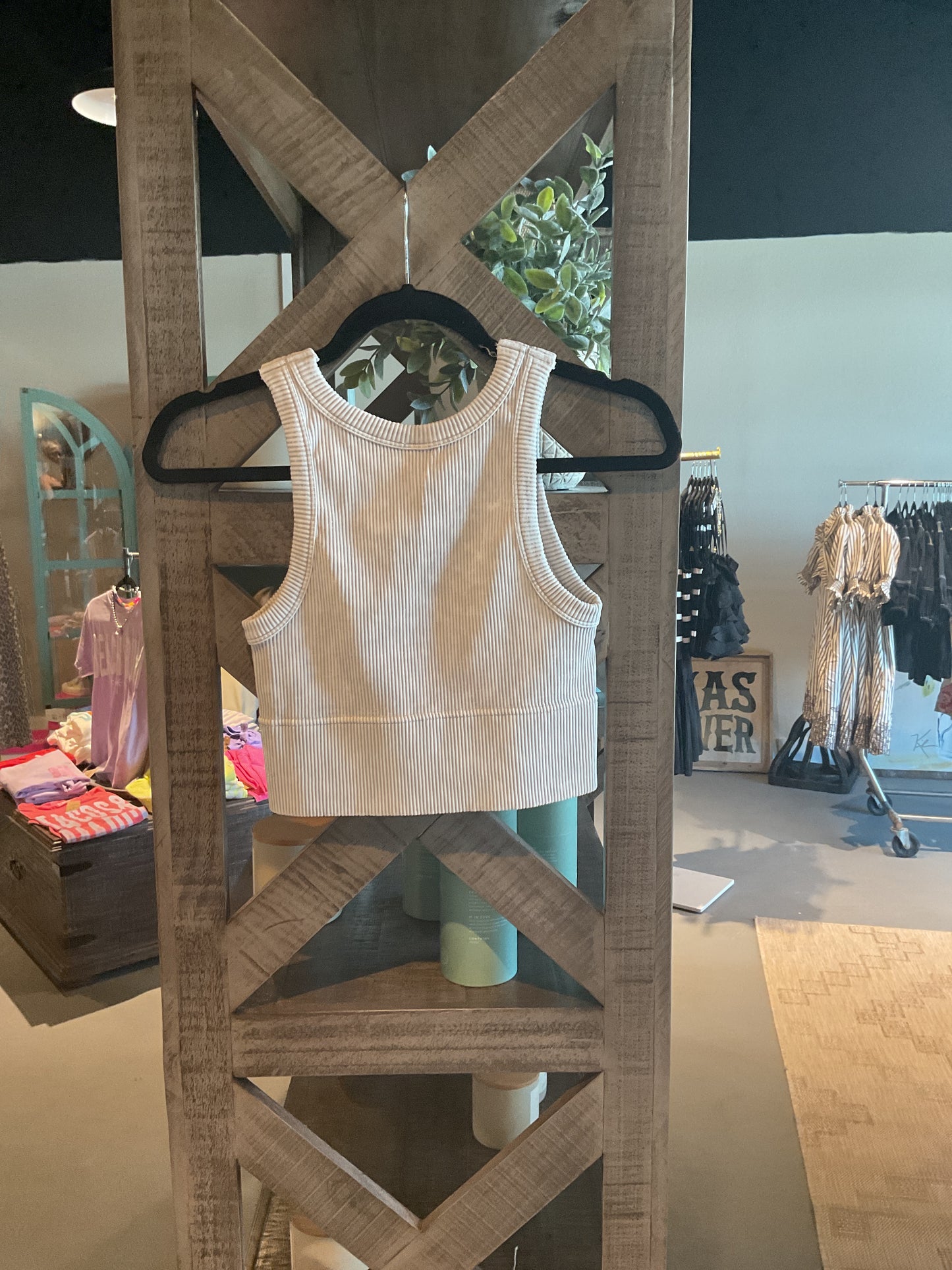 ZN63 Bone Ribbed Racerback Tank