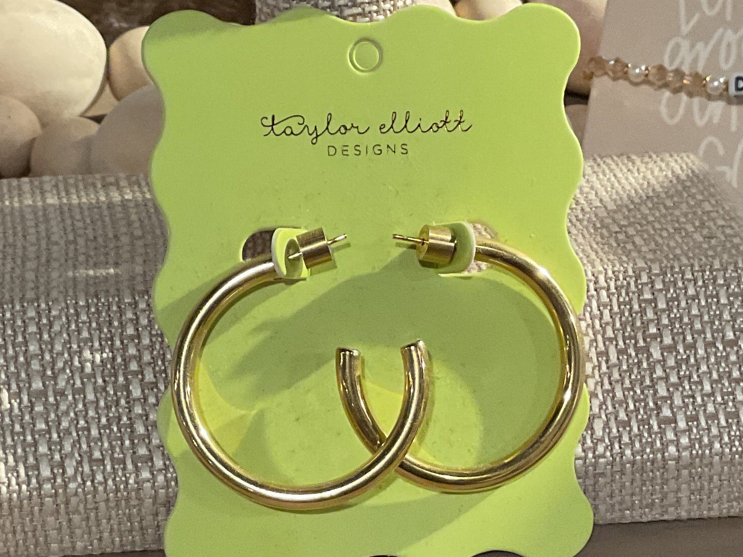 TE02 Large Gold Plated Hoops