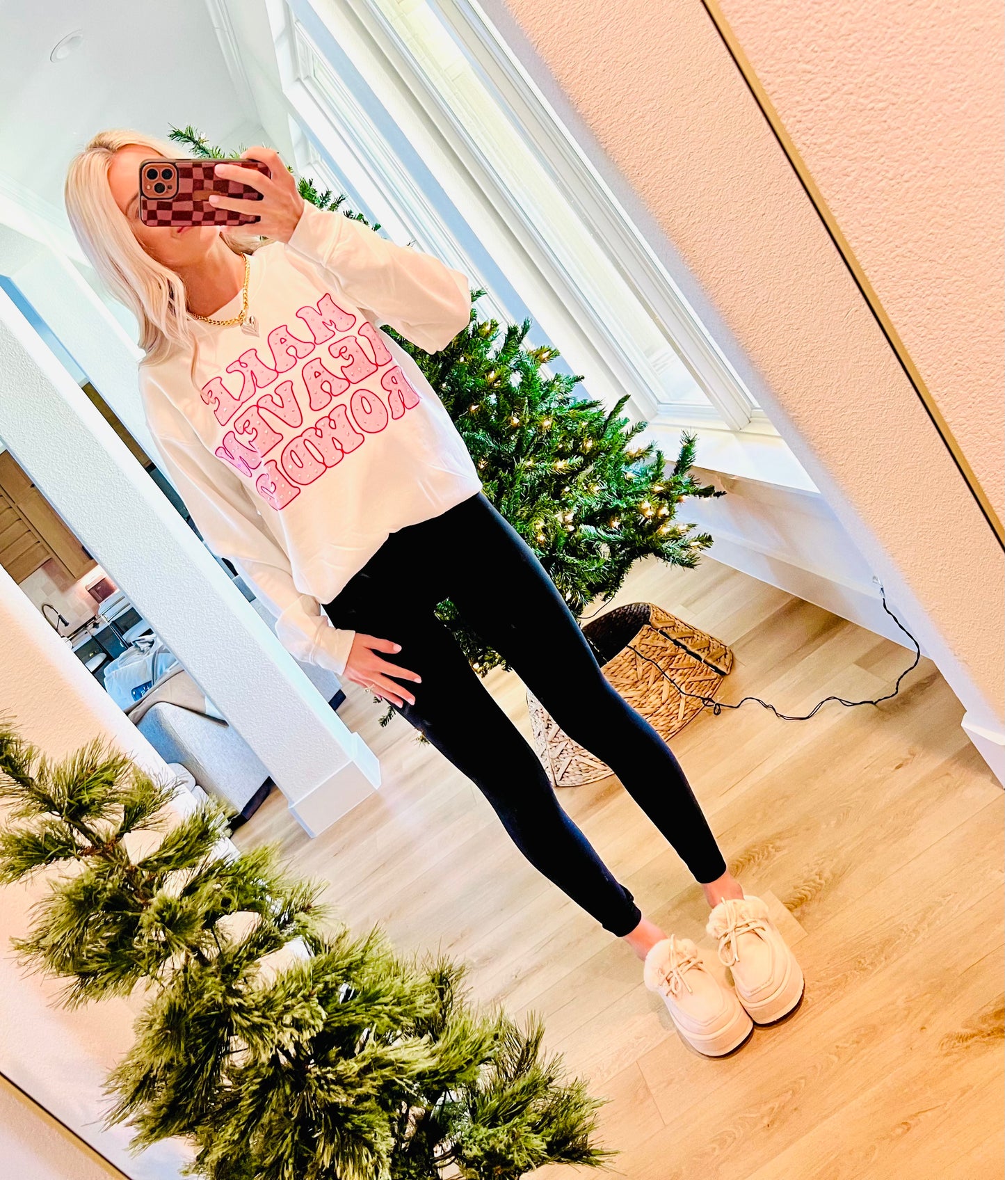 Make Heaven Crowded Crystal Embellished Sweatshirt