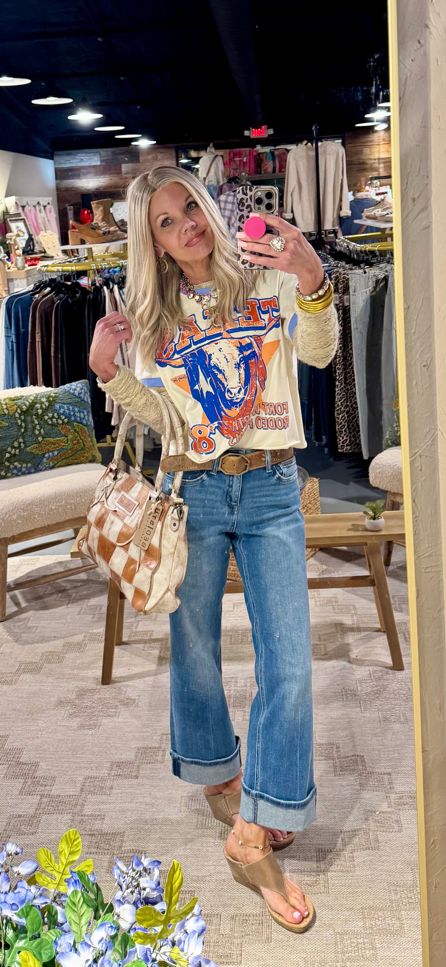 TX Ft Worth Finals Ringer Mom Crop Tee