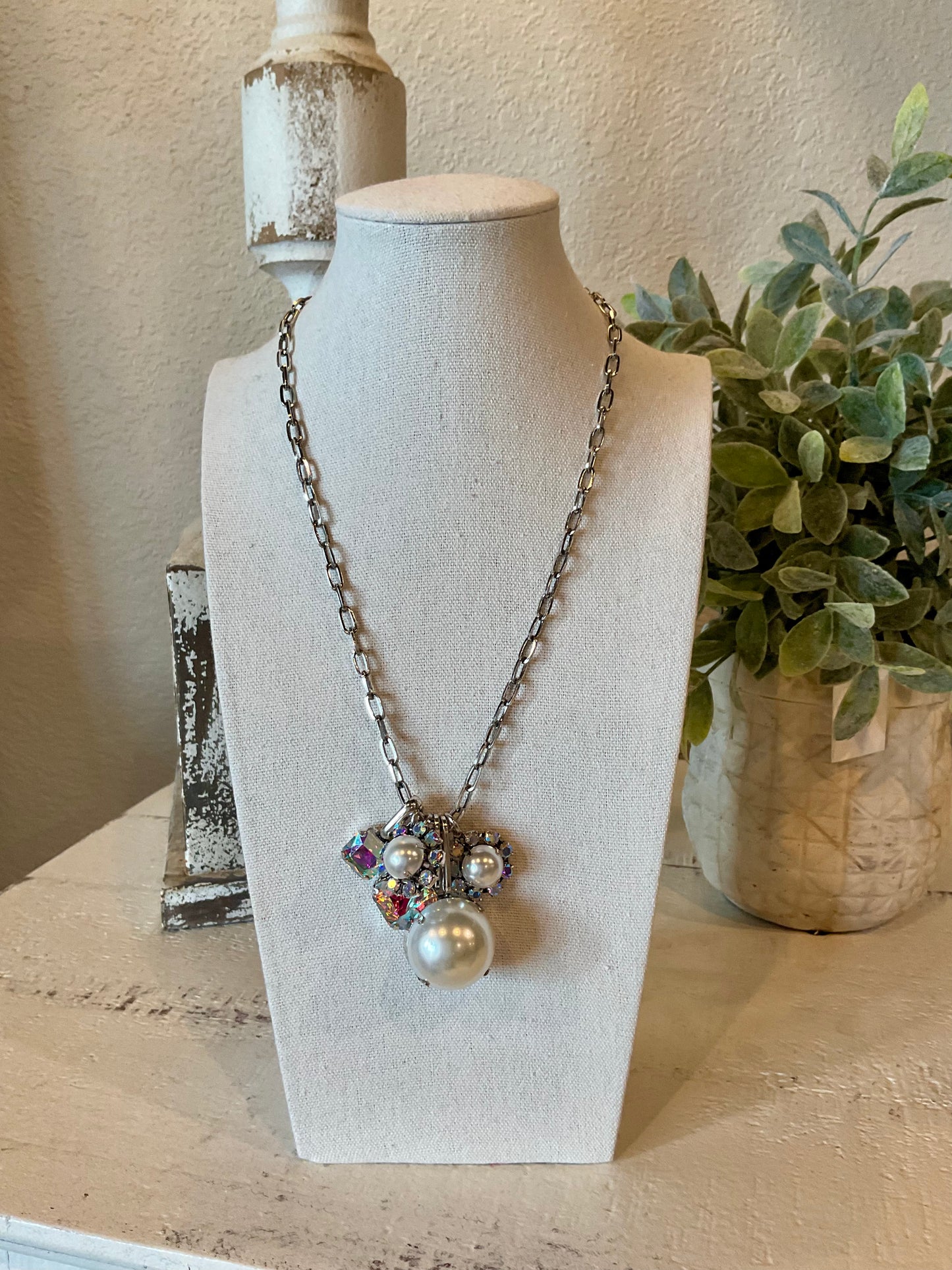 Multi-Charm Statement Necklace