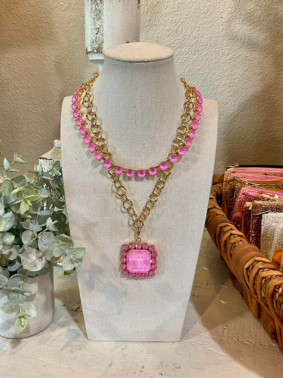 Pink Square Interchangeable Pendant