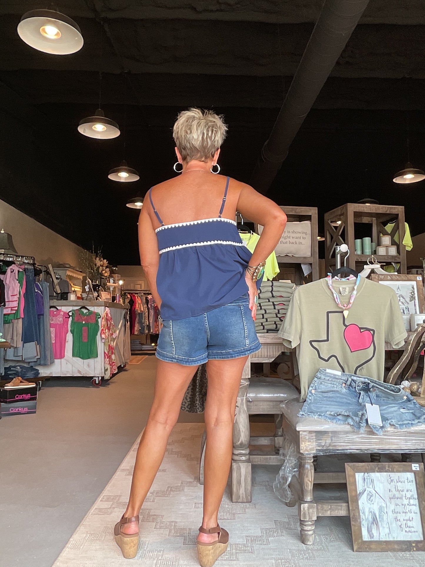 ES03 Stone Washed Denim Shorts