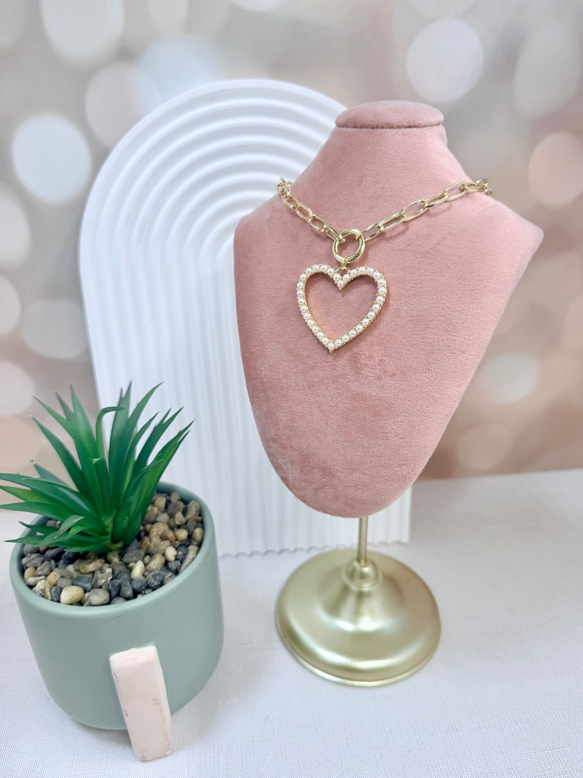 Pearl Heart Necklace