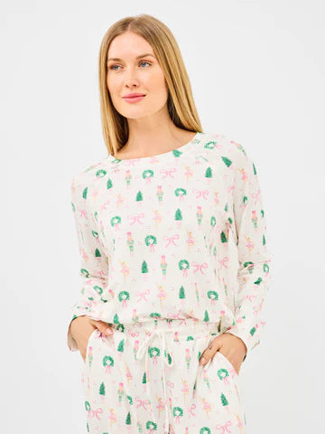 Annie Pajama Set in Sugar Plum Dreams by Mary Square