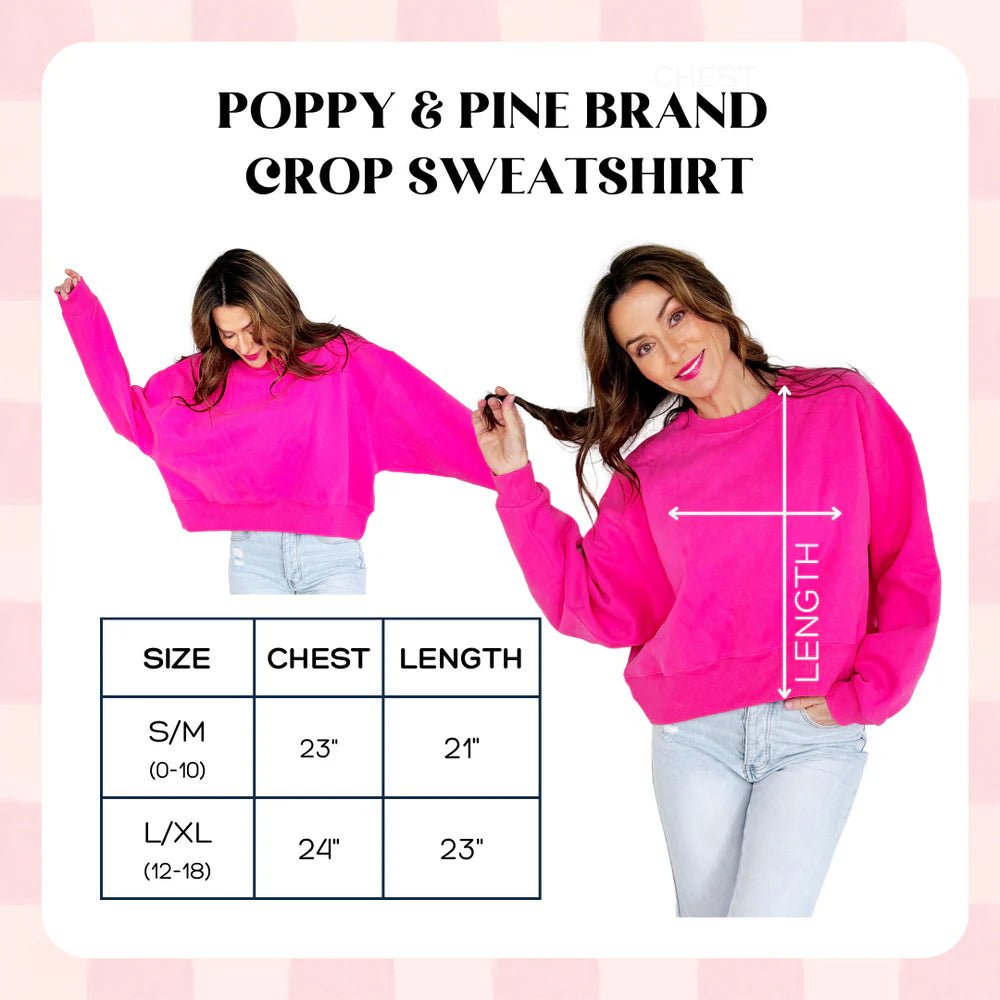 Blush Polka Dot Crop Sweatshirt