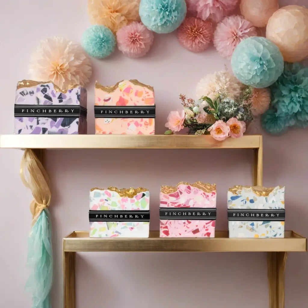 Rose Handmade Terrazzo Vegan Open-Stock Soap
