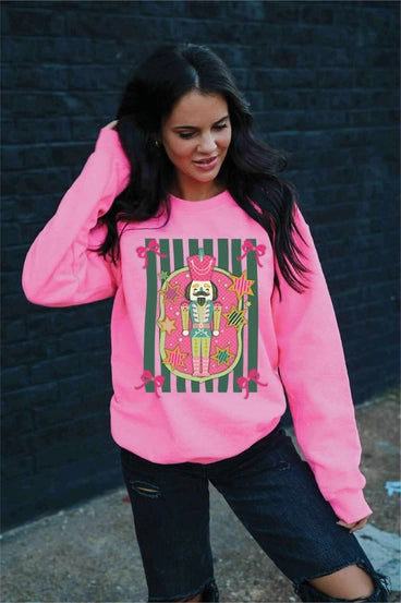 Neon Pink Nutcracker Sweatshirt