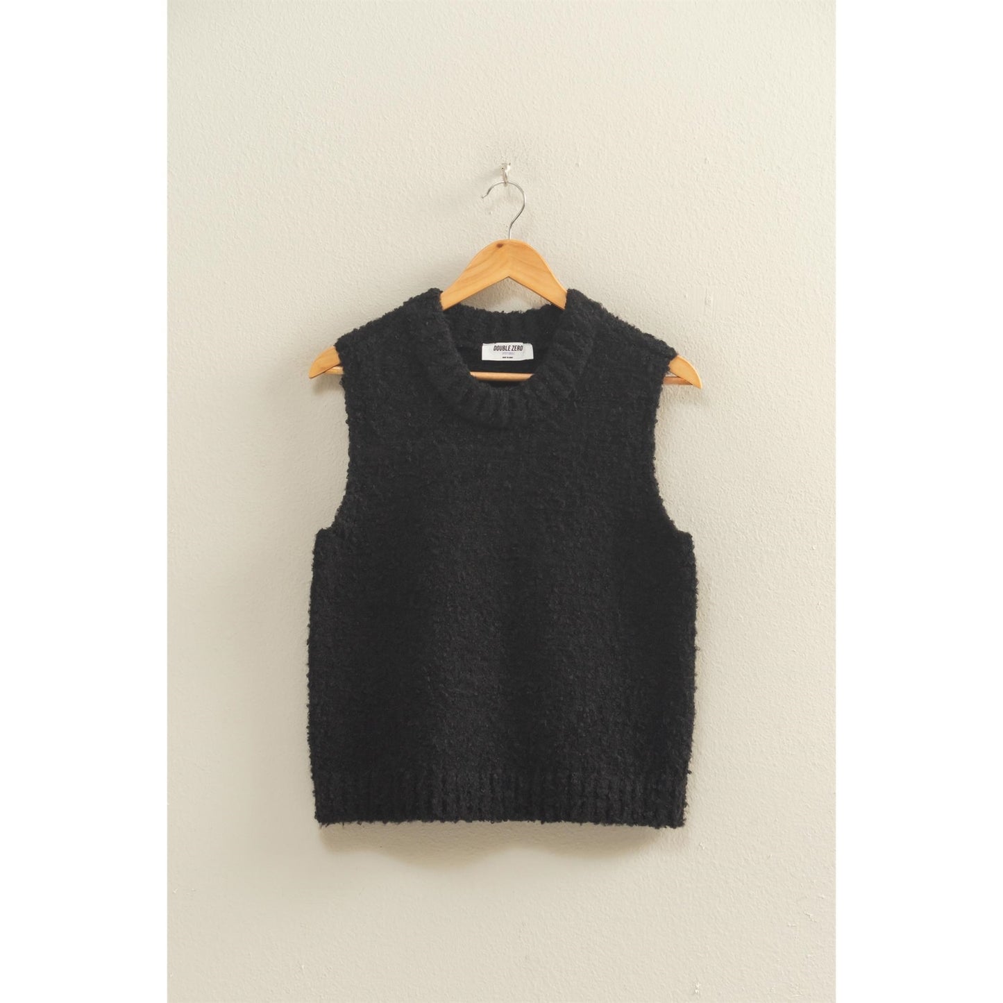 Black Sleeveless Sweater Vest
