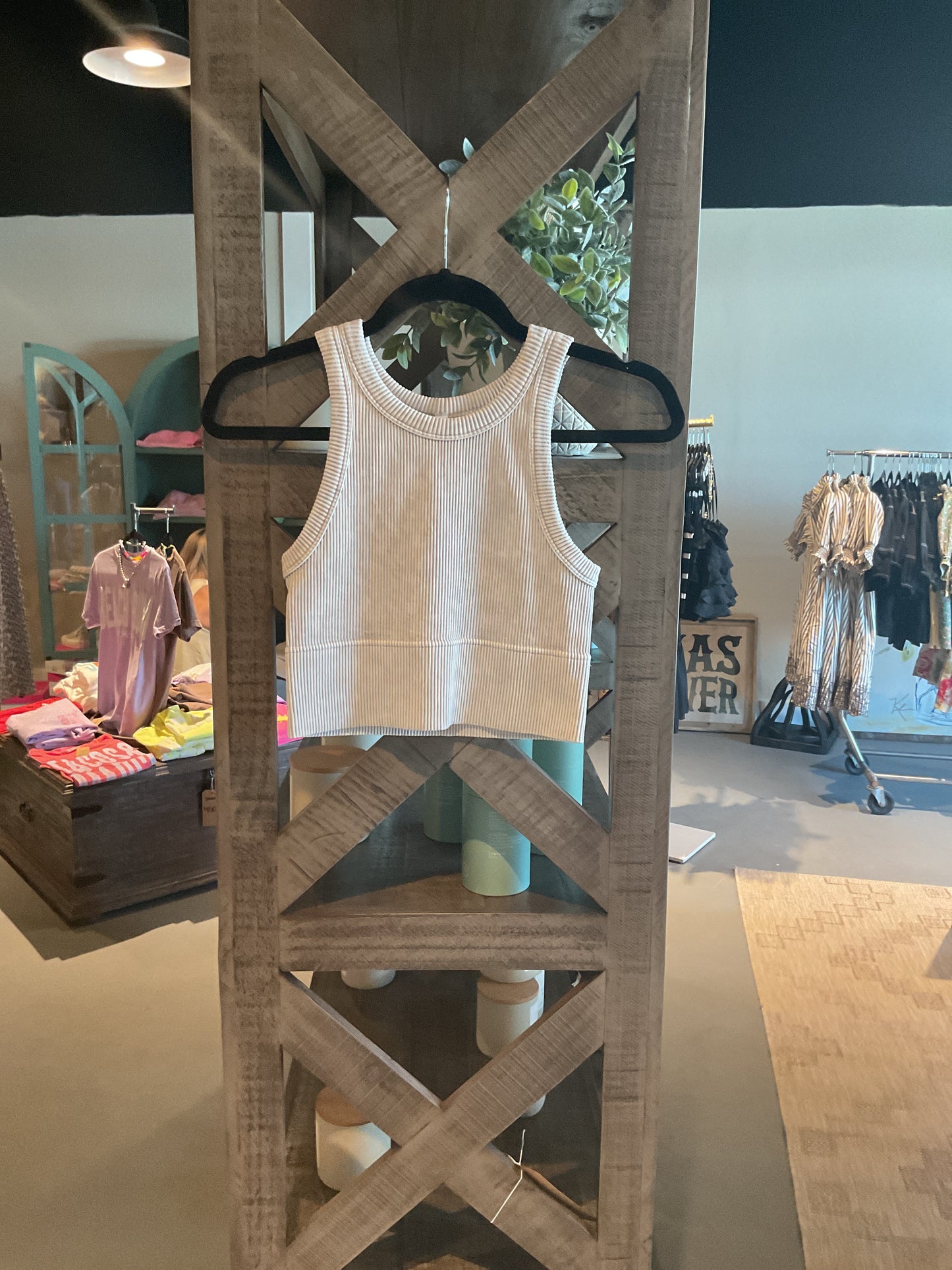 ZN63 Bone Ribbed Racerback Tank