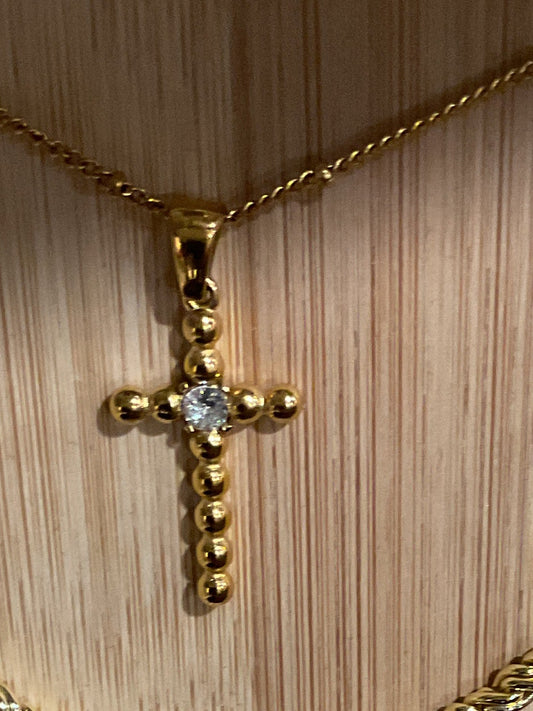 DC03 Ball Cross Necklace