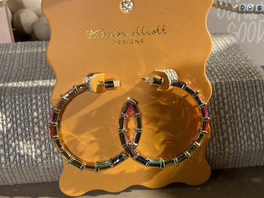 TE03 Gem Hoops