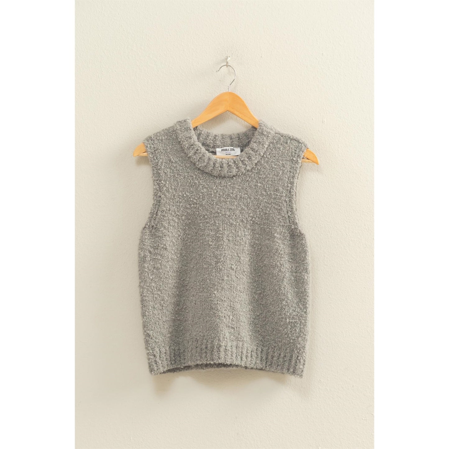 Gray Sleeveless Sweater Vest