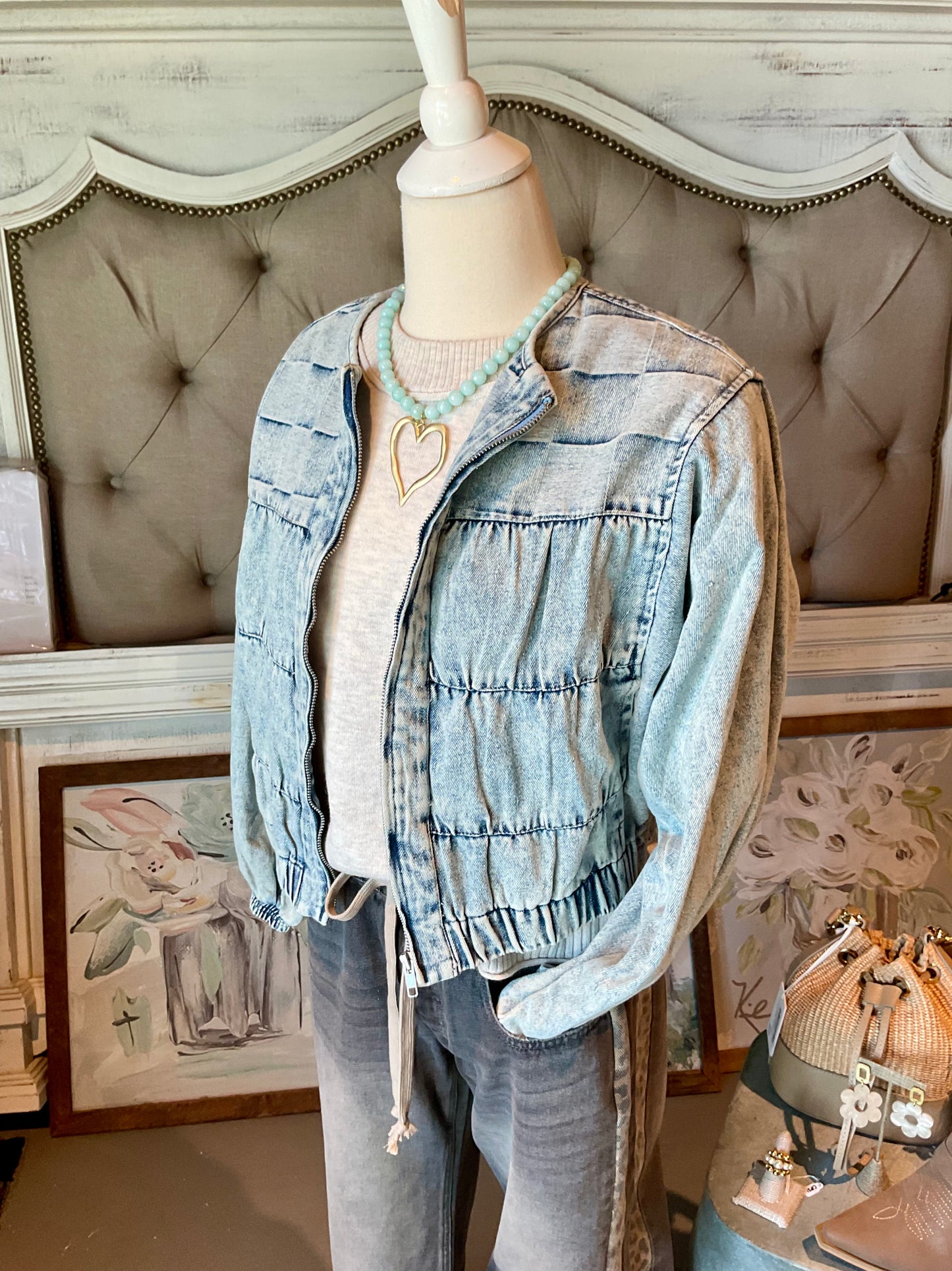 Quilted Denim Jacket