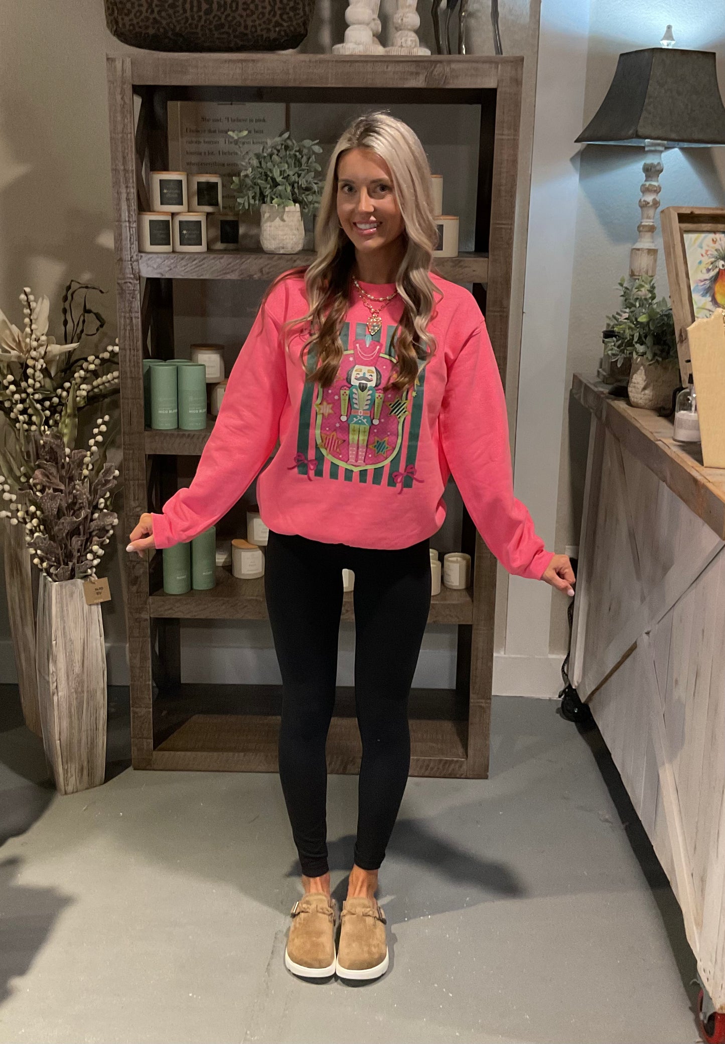 Neon Pink Nutcracker Sweatshirt