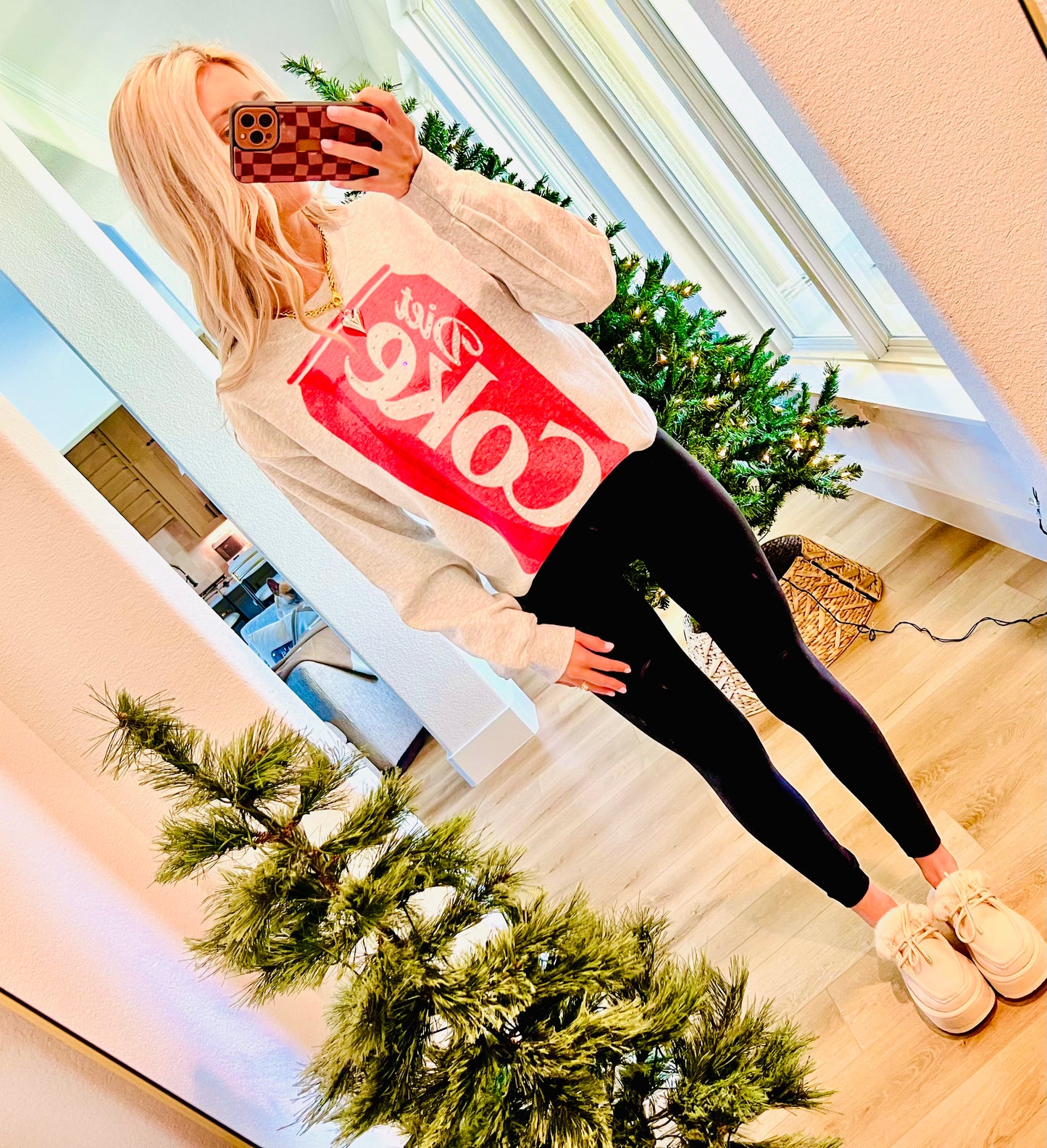 Diet Coke Crystal Embellished Sweatshirt