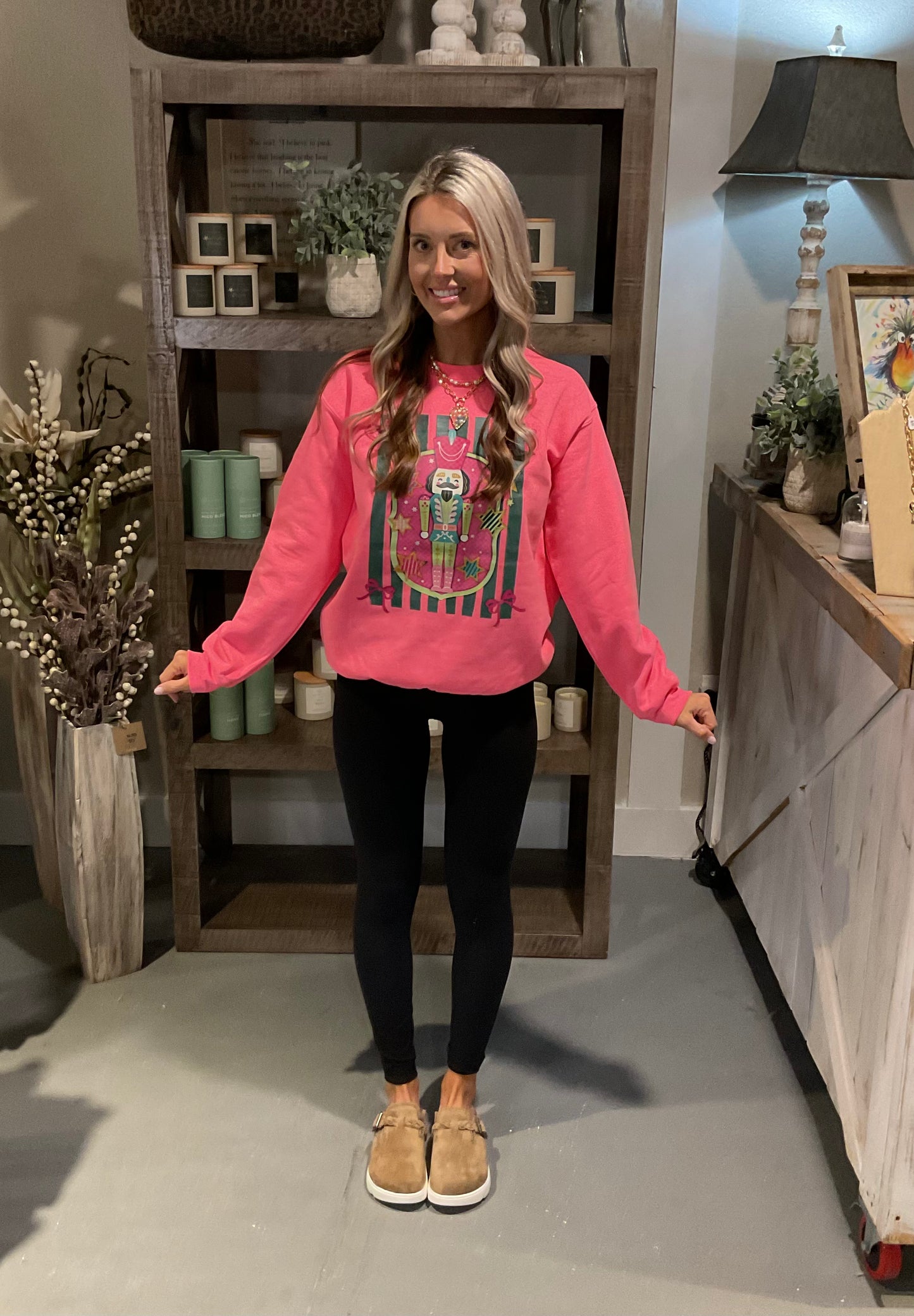 Neon Pink Nutcracker Sweatshirt
