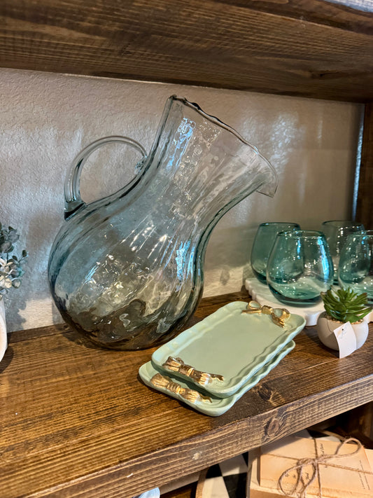 Ribbed Tilted Pitcher