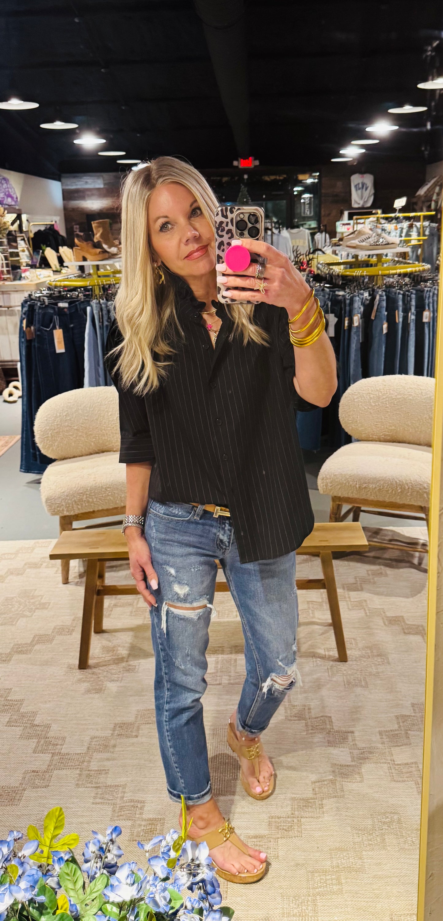 Low Rise Slim Boyfriend Jeans