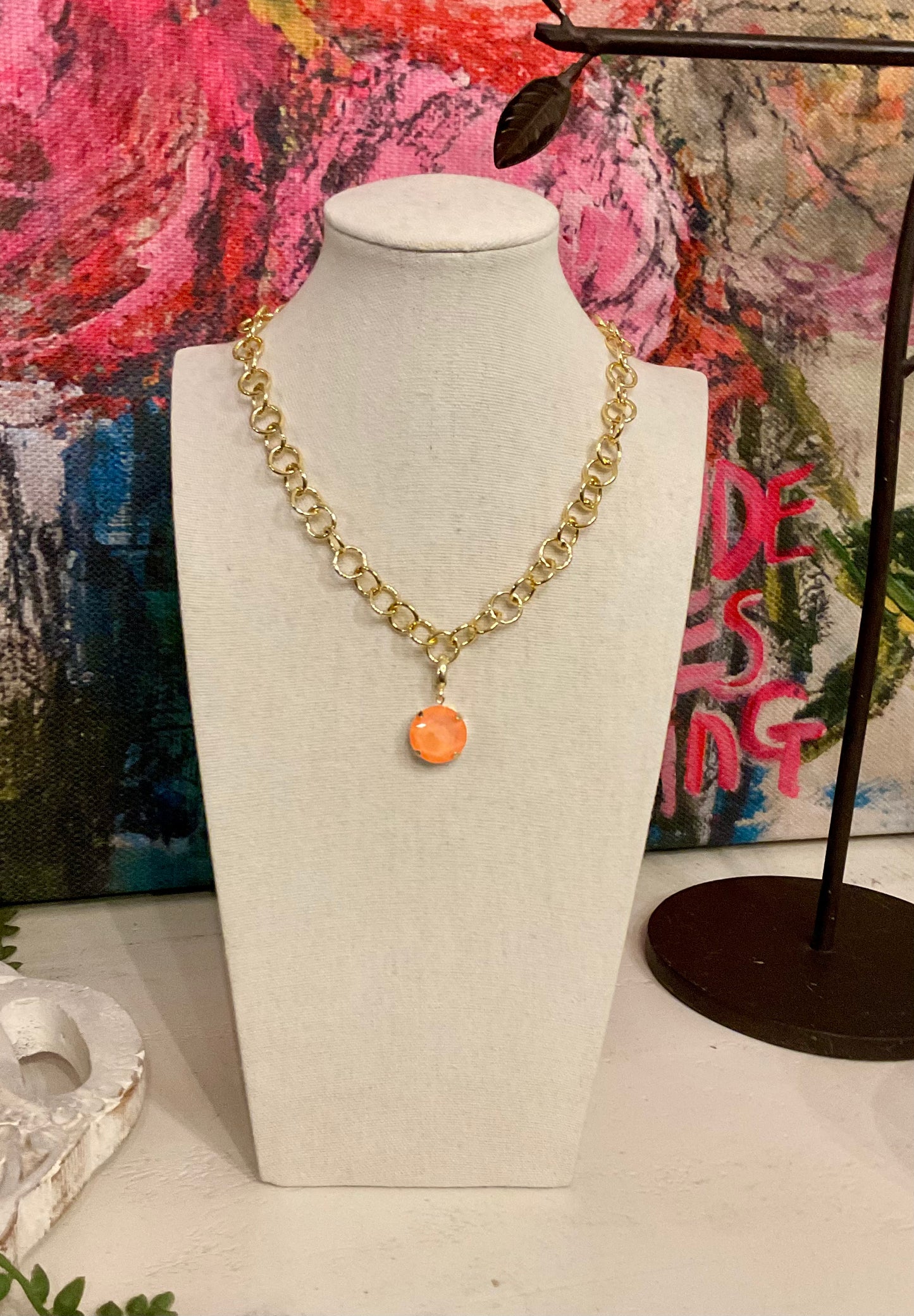 Large Round Crystal Pendant Only