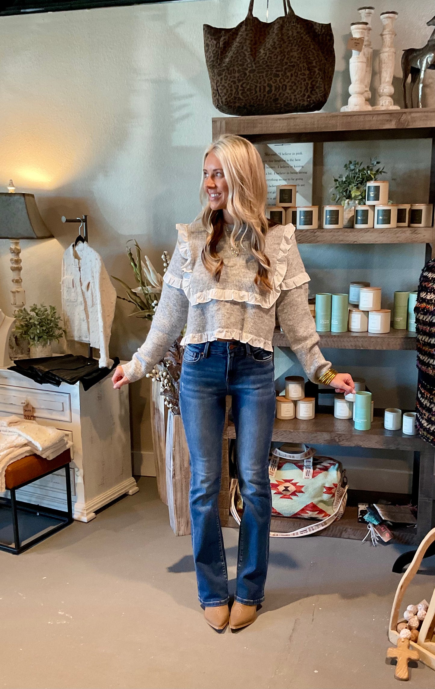 High Rise Bootcut Jeans by Risen