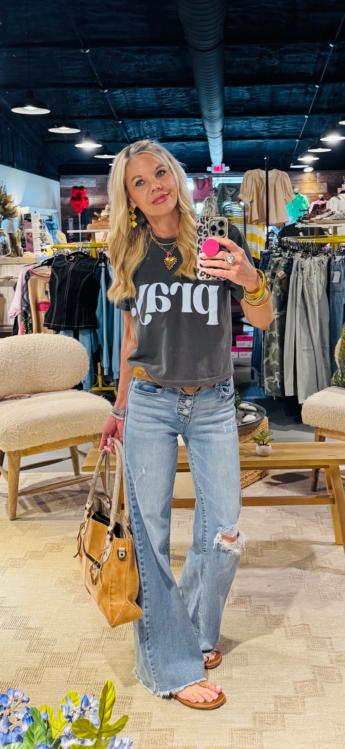 Pray Puff Cropped Tee