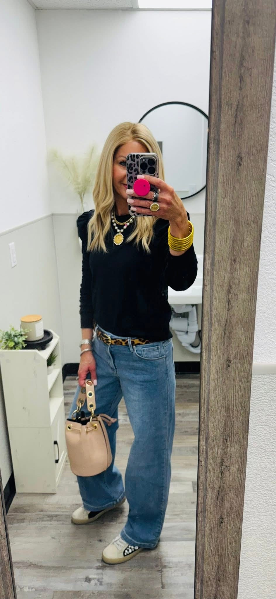 Slim Wide Leg Sweat Jeans