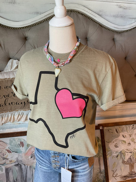 TXHT Texas Heart Tshirt