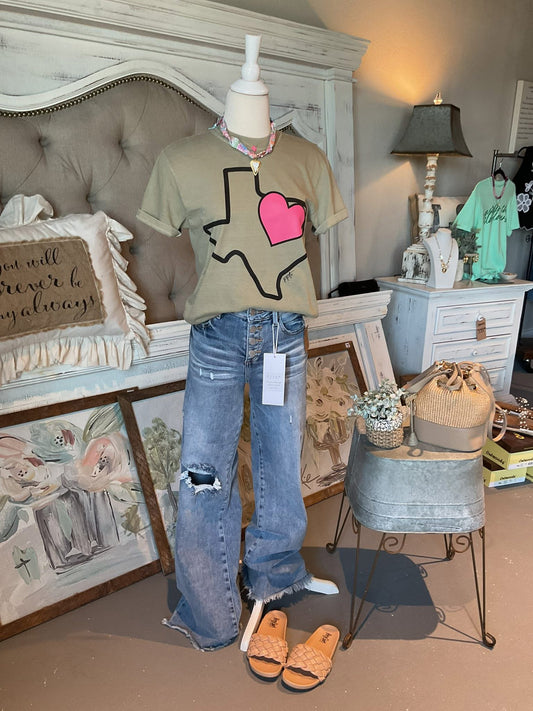 TXHT Texas Heart Tshirt