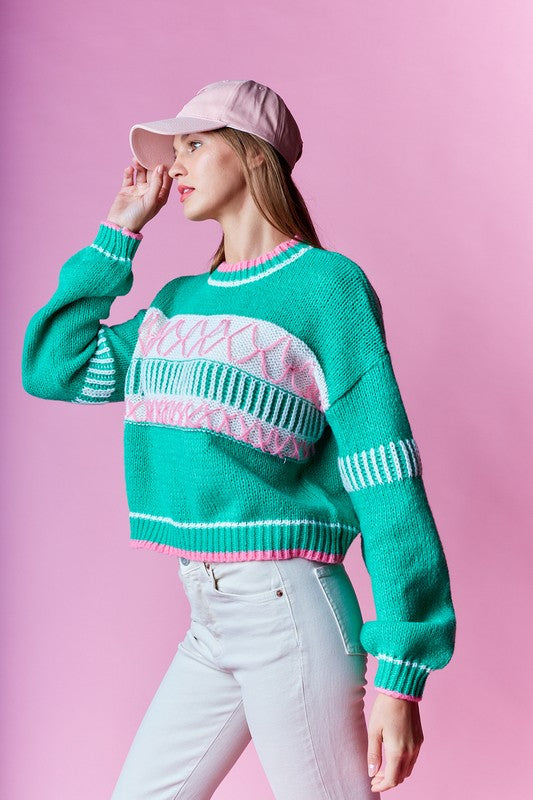 Geometric Knit Sweater