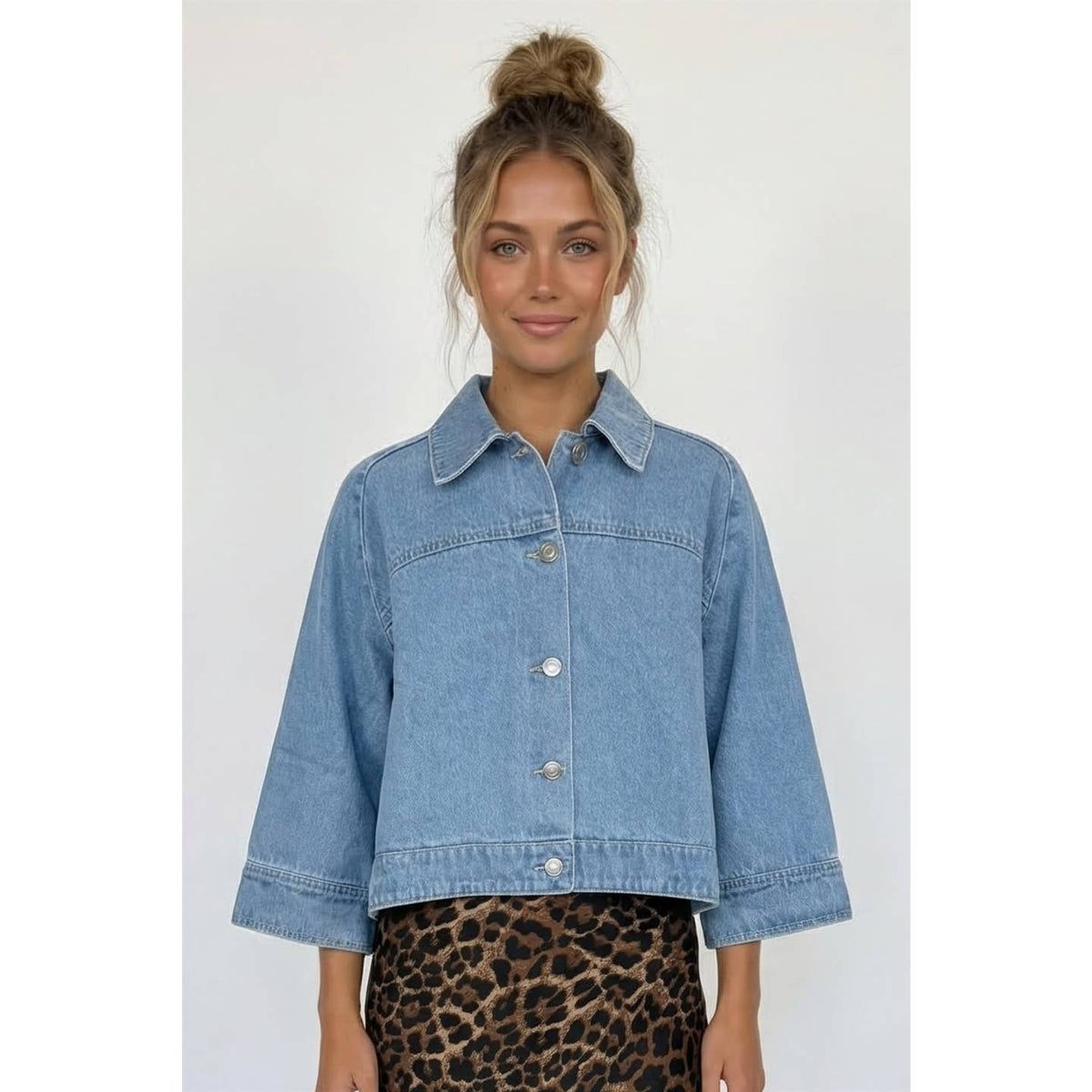 Denim Cape Jacket