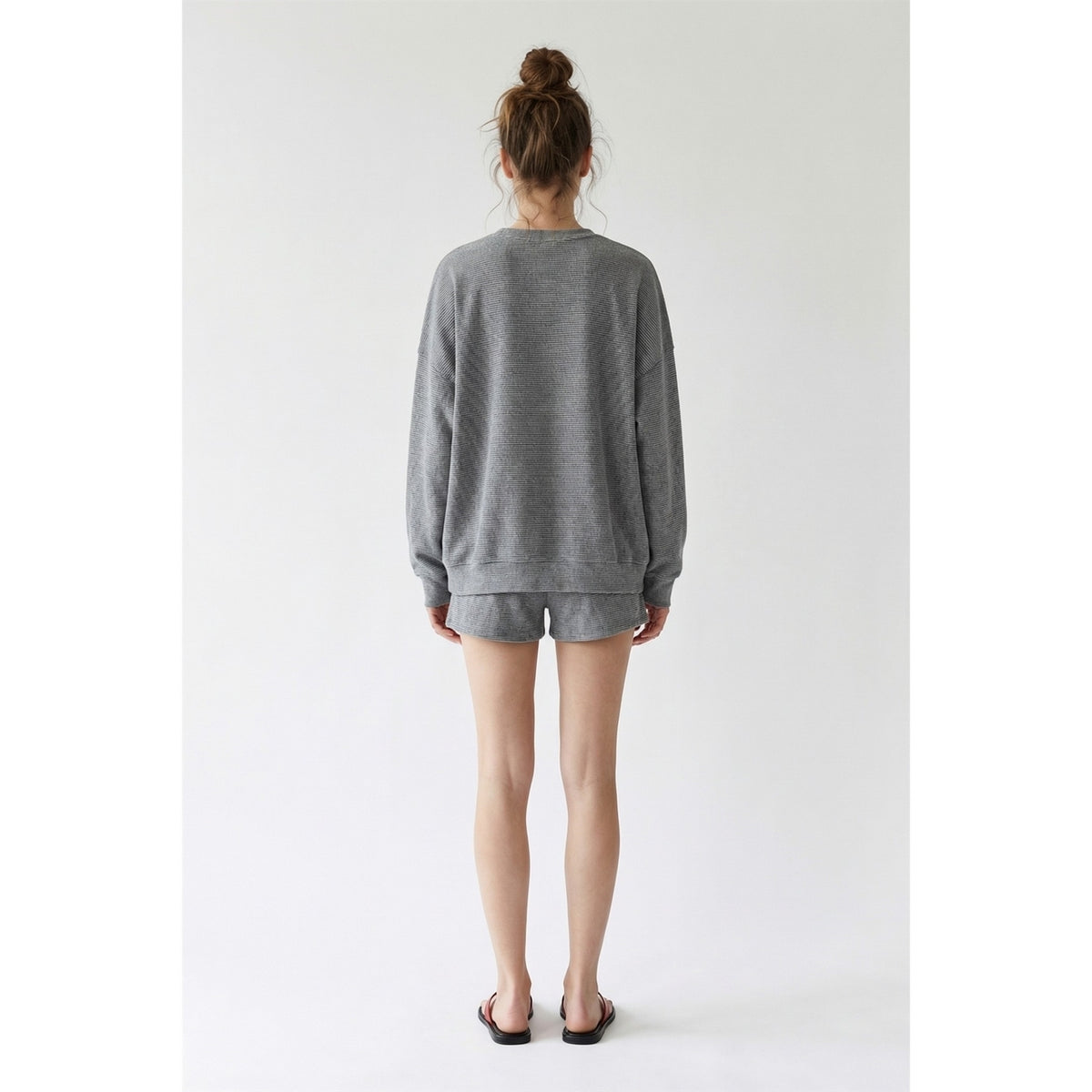 Charcoal Striped Set