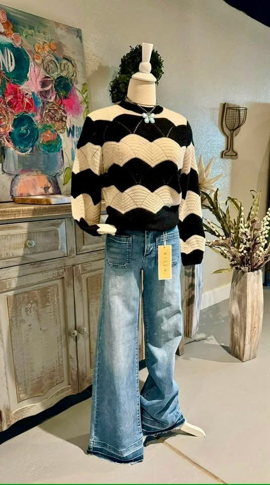 Cashmere Blend Chevron Sweater