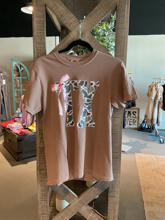 TL01 Camo TX with Bow Comfort Colors Tee