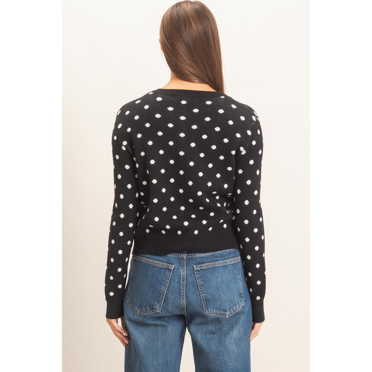 Black Polka Dot Cardigan