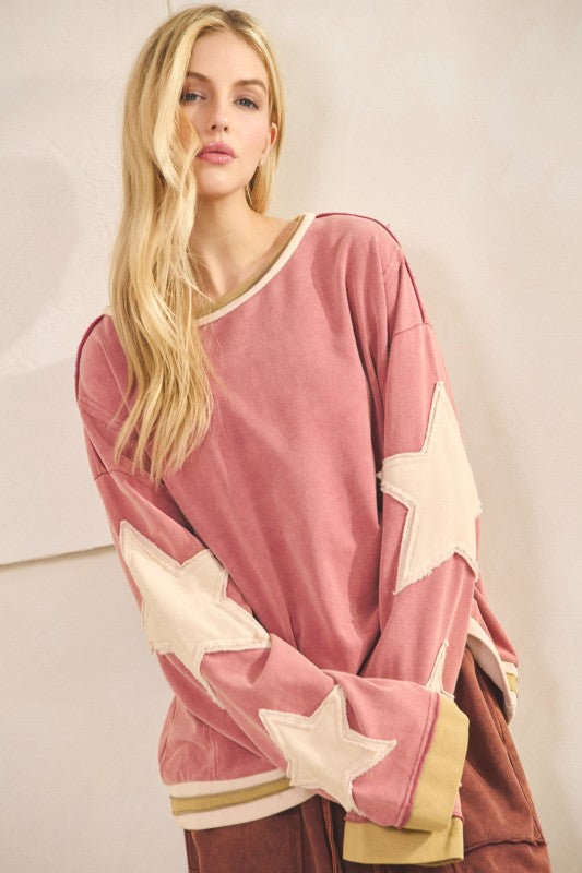 Magenta Stardust French Terry Lounge Set