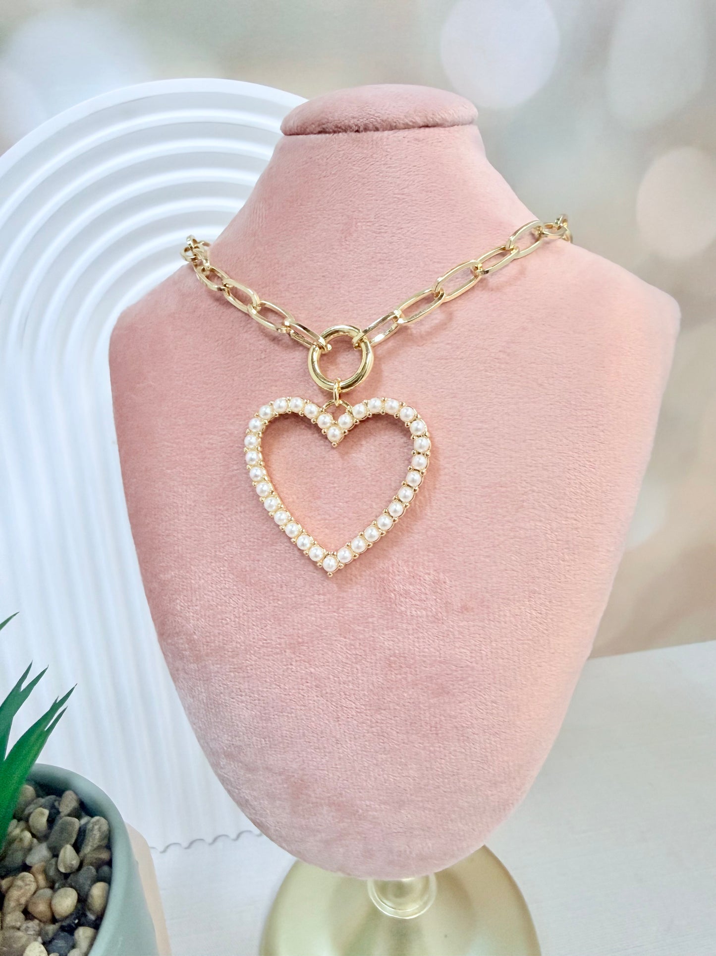 Pearl Heart Necklace