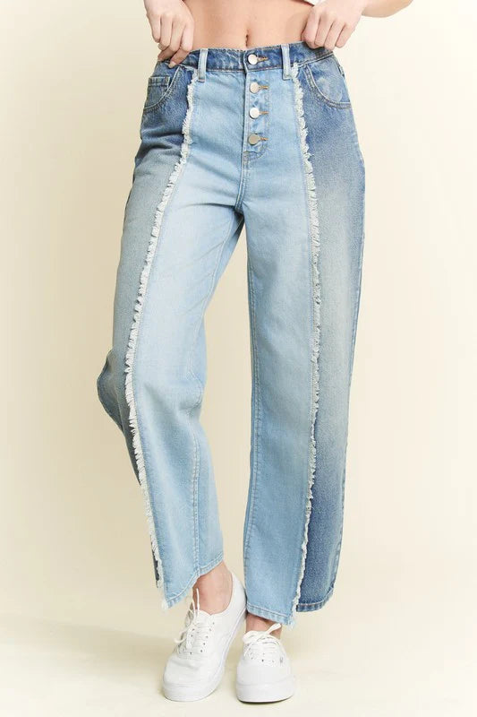 Split Decision Denim Pants