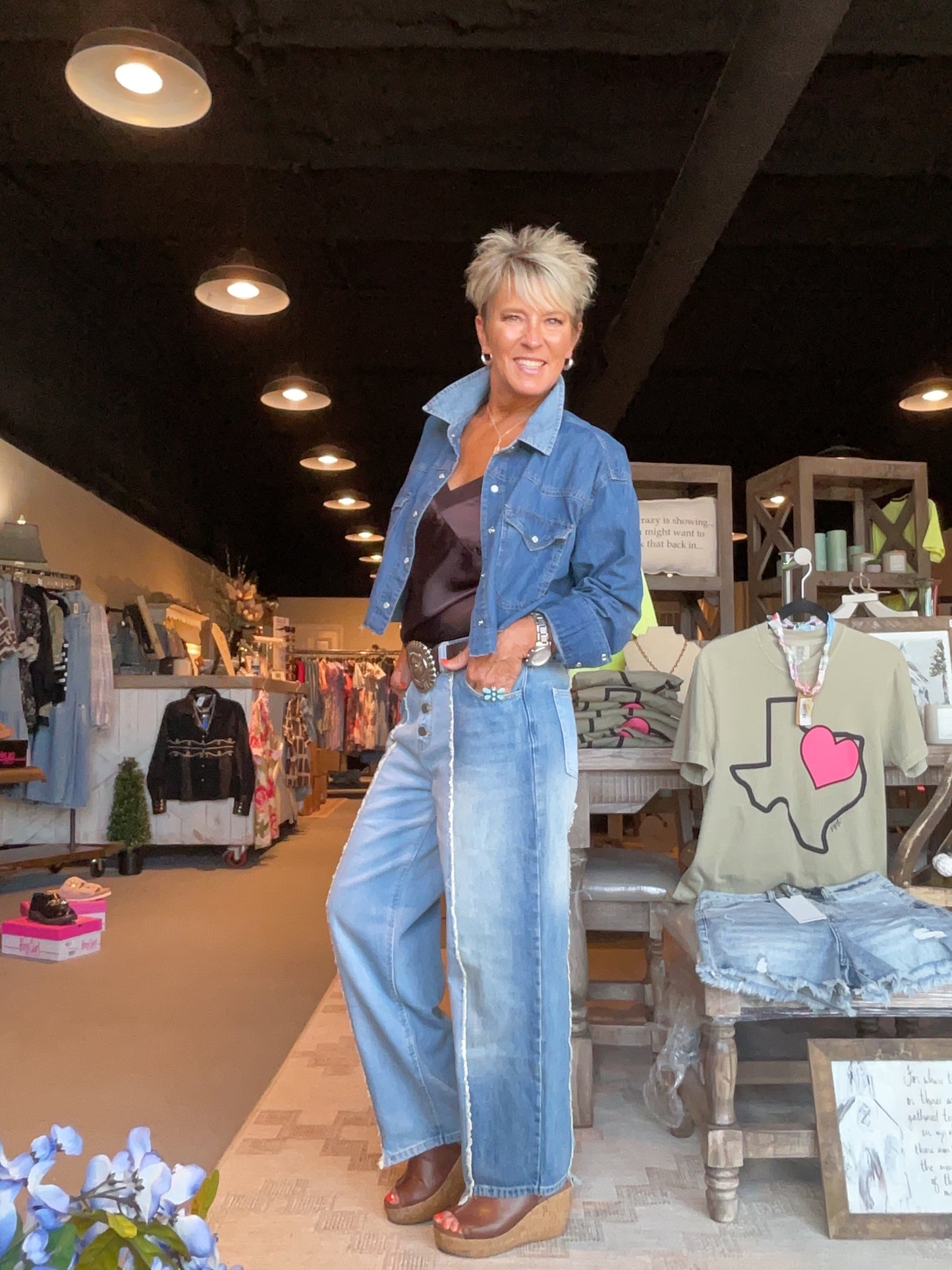 Split Decision Denim Pants