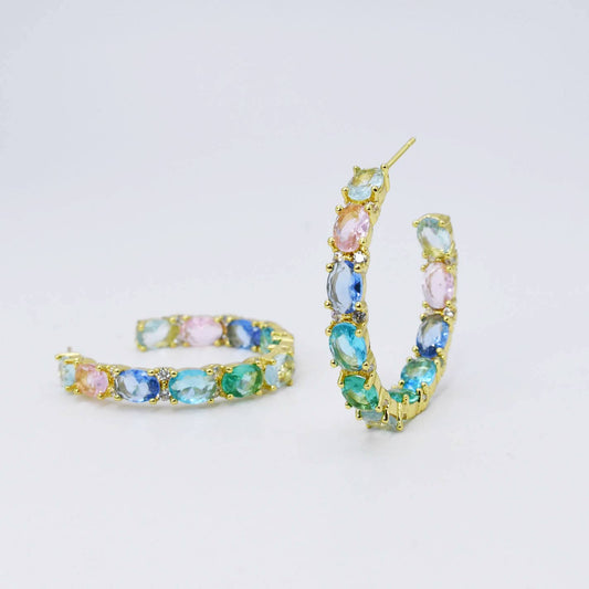 Pastel Dreams Hoop in Gold