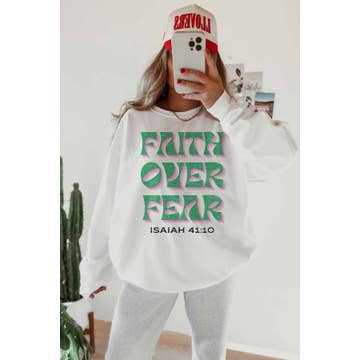 FF01 Faith Over Fear Oversized Sweatshirt