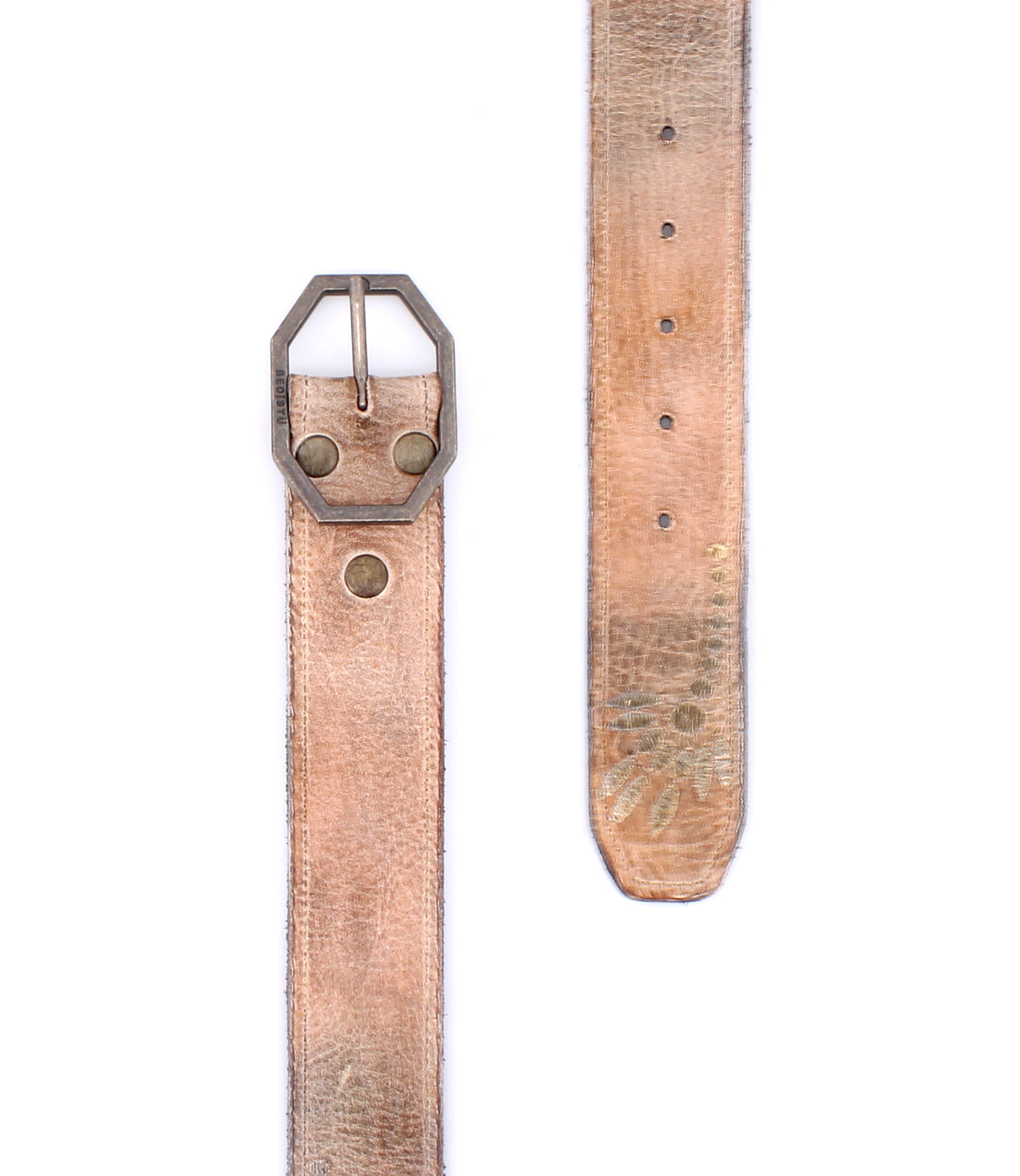 Mohawk Belt in Tan Rustic White