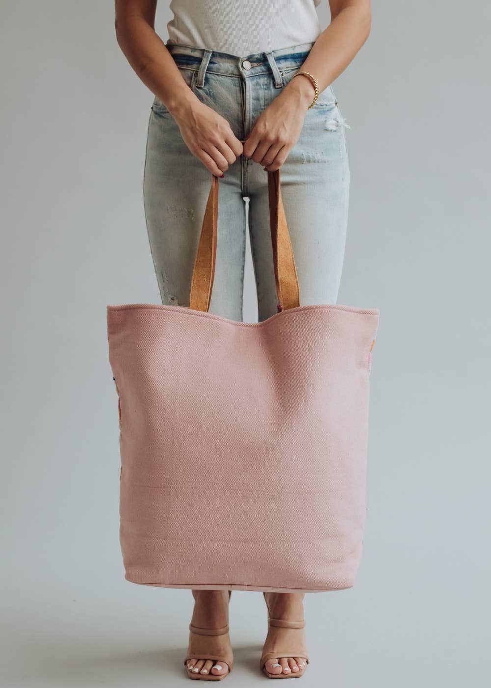 PANACHE APPAREL CO. - PINK, TEAL & ORANGE AZTEC TOTE