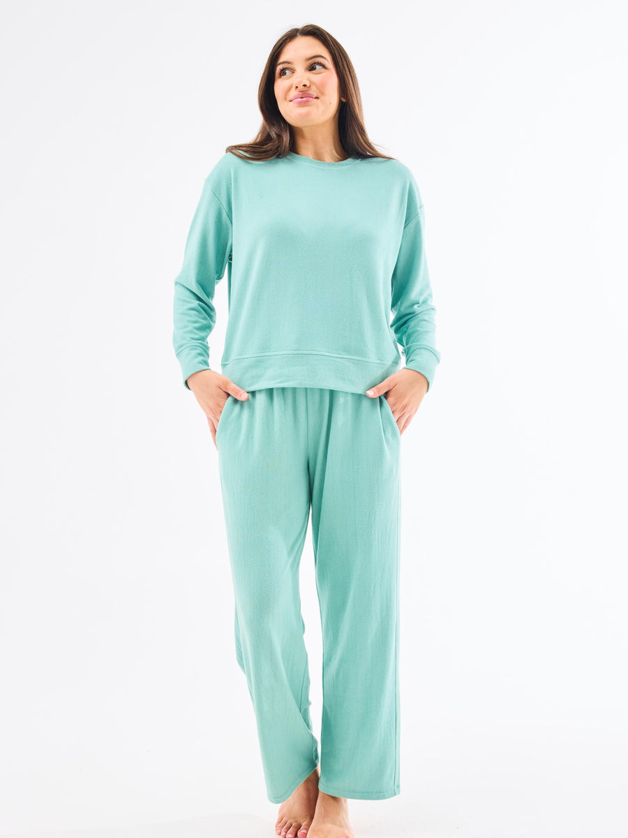 Sophie Wide Legs Pant Set in Lagoon by Mary Square