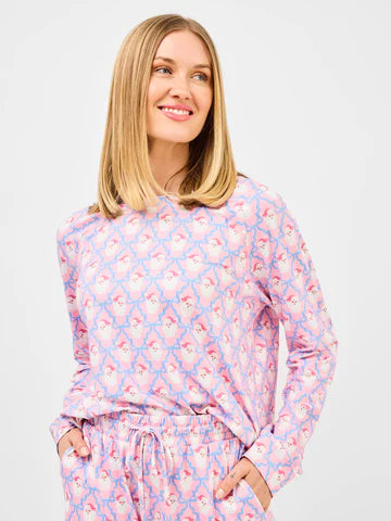 Mary Square Women's Annie Pants Set | Santa Baby Bows