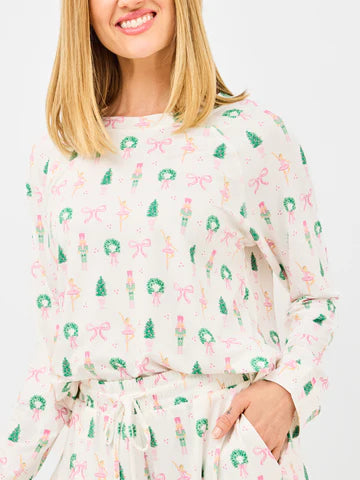 Annie Pajama Set in Sugar Plum Dreams by Mary Square