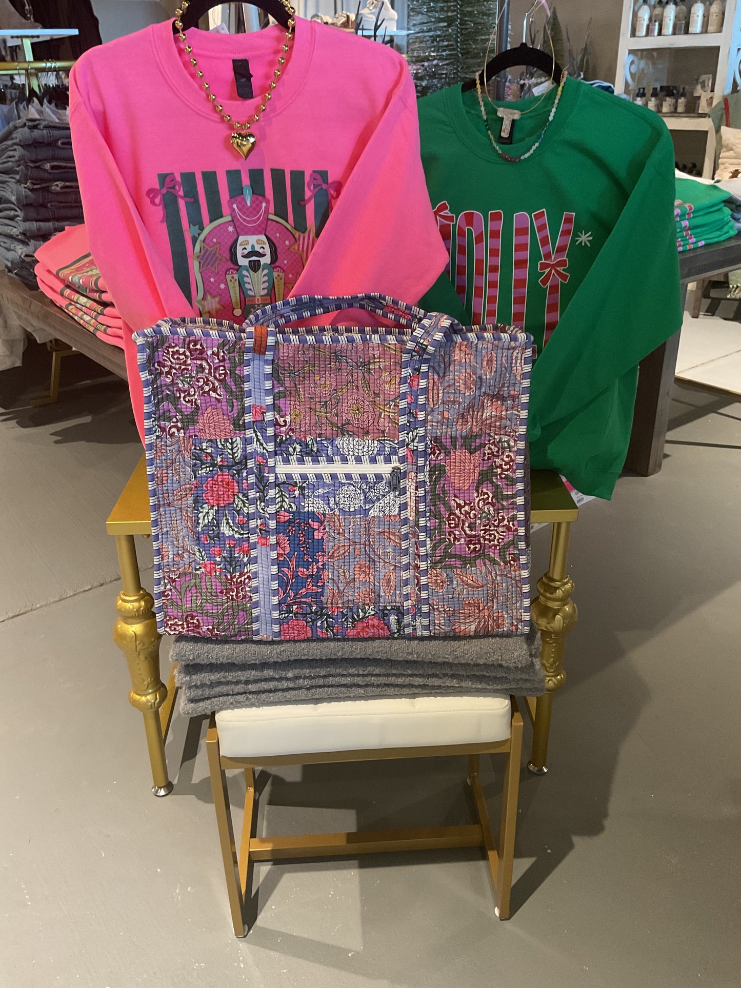 “The Root” Purple Floral Tote/Bag