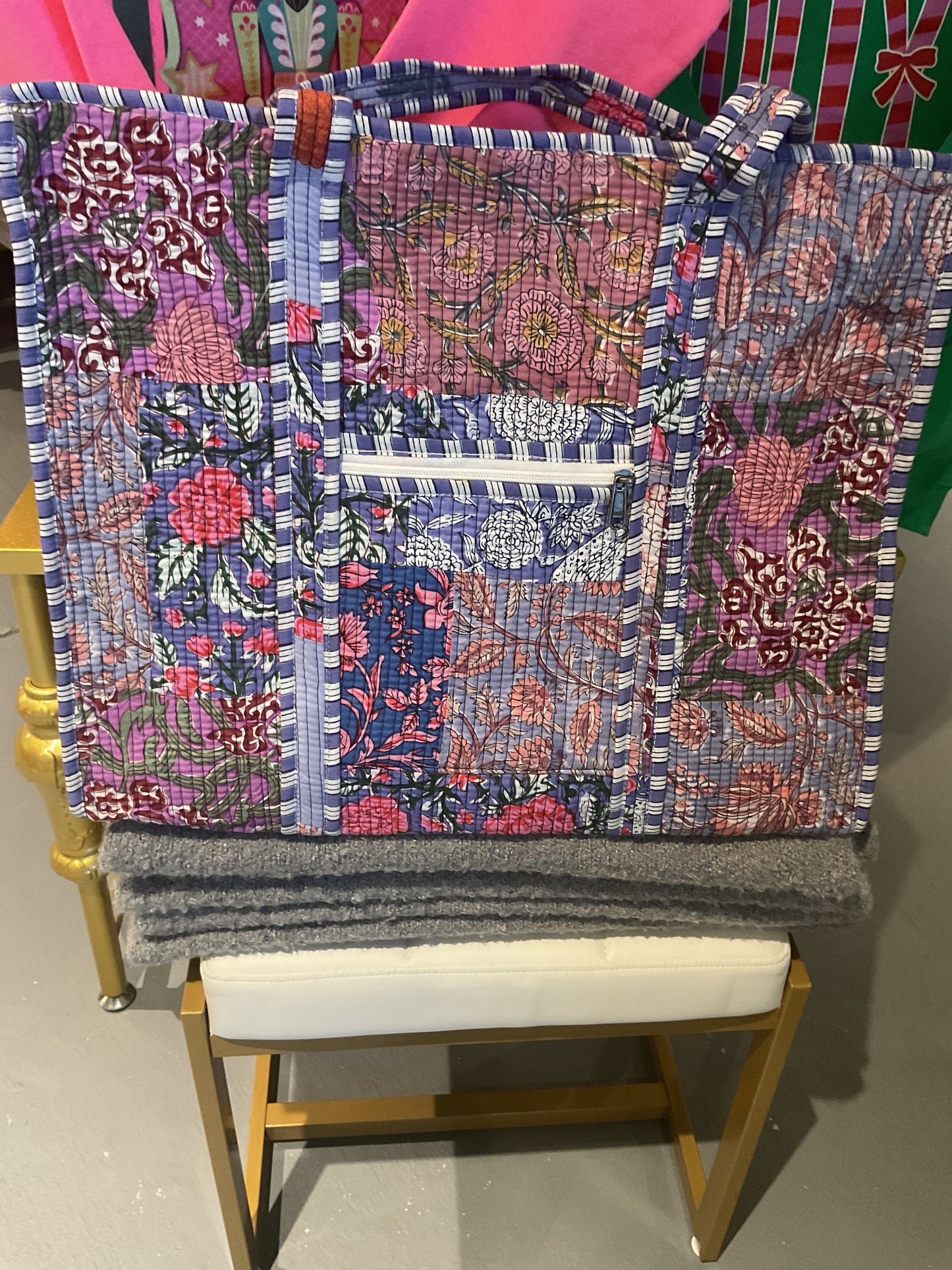 “The Root” Purple Floral Tote/Bag