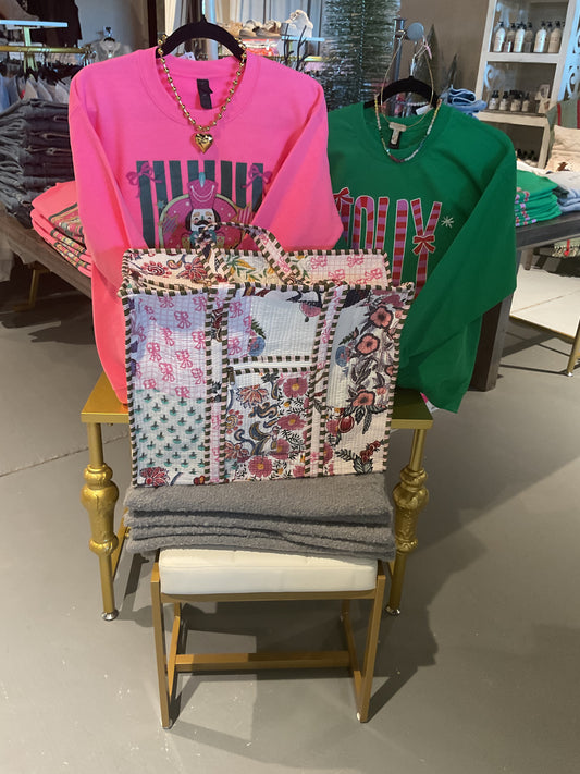 “The Root” Floral and Cherry Tote/Bag