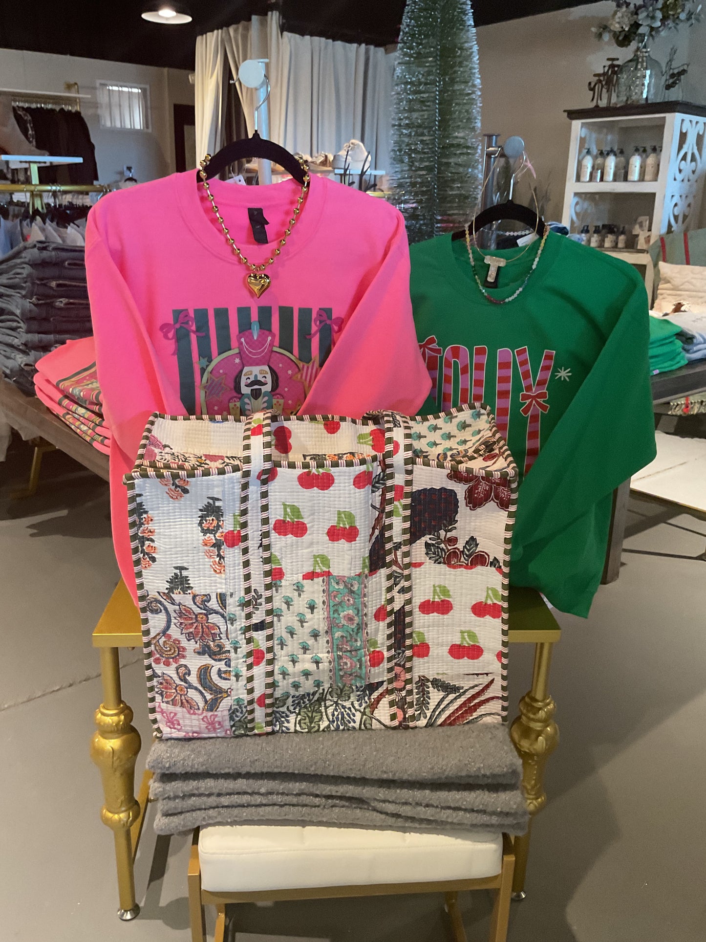 “The Root” Floral and Cherry Tote/Bag